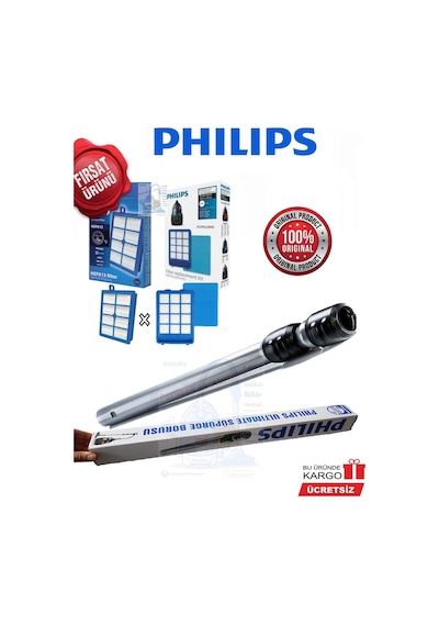 Philips Uyumlu Fc 8785 Marathon Ultimate Çelik Boru+Filtre Seti Kampanya (433056088)