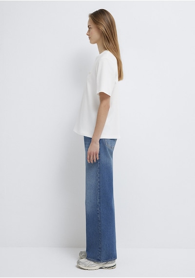 Mavi - Mavi Jeans Baskılı Ekru Tişört 1613804-80194 Ekru