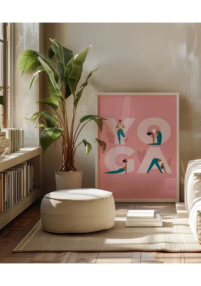 Çerçevesiz Poster Y Harfinden Z Ye Yoga