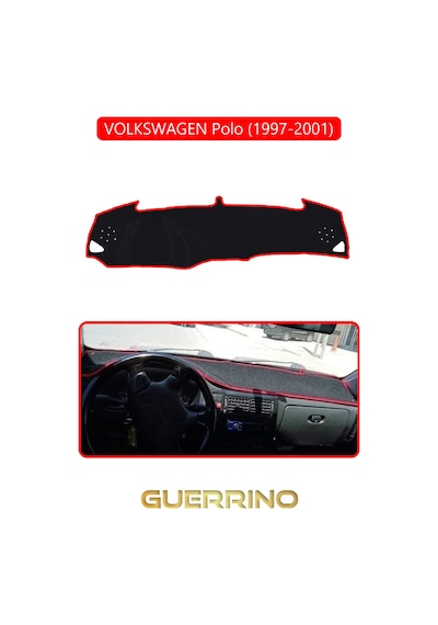 Volkswagen Polo 1997-2001 Torpido Koruma Halısı Kırmızı Kenar