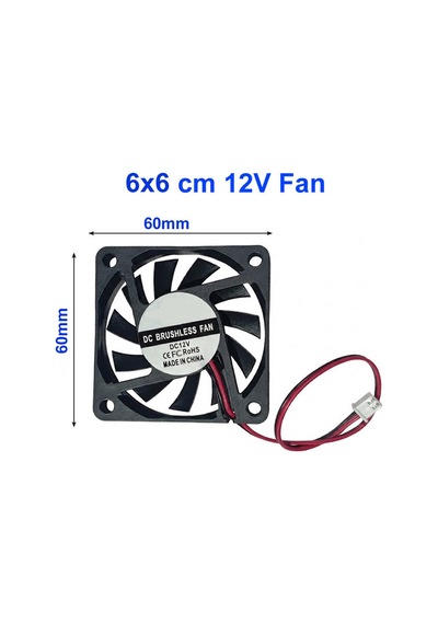 Dc 12v Fan 60x60mm 6010 6x6cm 3500rpm Soğutucu Kuluçka Ekran Kartı Cooler Peltier Printer Pc Cpu