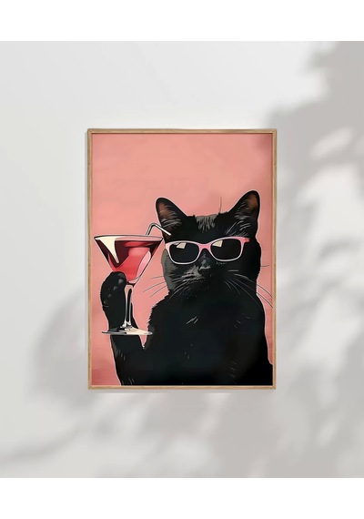 Çerçevesiz Poster Gözlük Ve Kokteyl