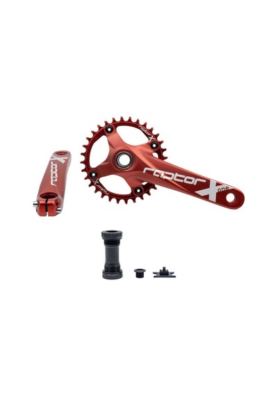 Raptor Hollowtech Tekli Aynakol 32t - 170mm Göbek Dahil Kırmızı