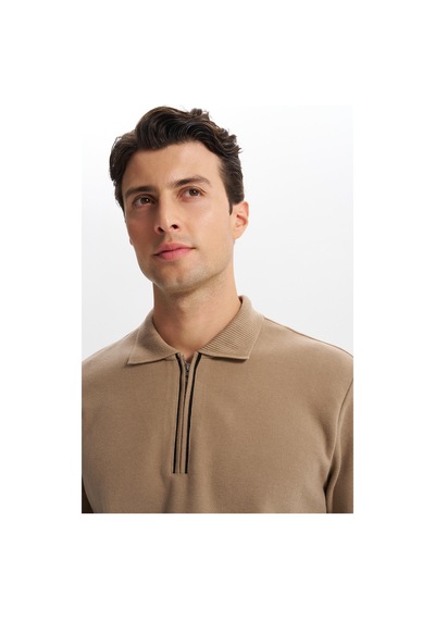 AR-MA Arma Erkek Selanik Kumaş Polo Yaka Yarım Fermuarlı Regular Fit Sweatshirt Kazak K30554697902 Füme - Gri AR-MA Arma Erkek Selanik Kumaş Polo Yaka Yarım Fermuarlı Regular Fit Sweatshirt Kazak K30554697902 Füme - Gri