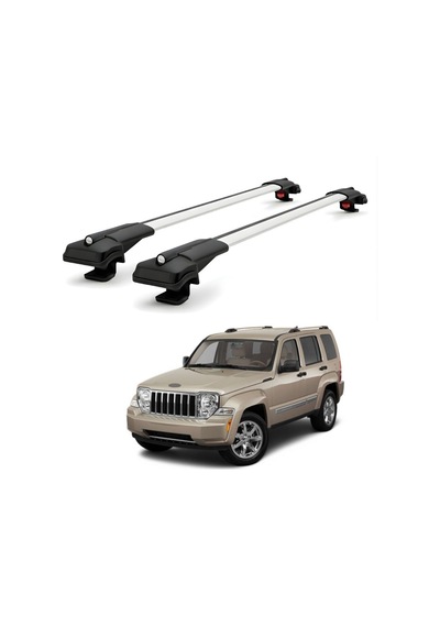 Jeep Cherokee Kk 2008-2012 İçin Ara Atkı Tavan Barı , Araç Üstü Ekipman Taşıma Barı Gri 2 Adet