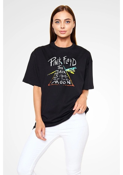 Adrift Ko Buta Pink Floyd Baskılı Unisex Siyah Oversize T-shirt Os2826 Siyah