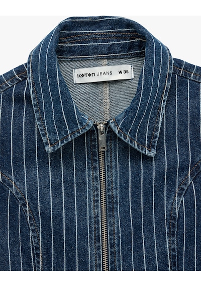 Koton Pamuklu Rahat Kalıp Kolsuz Klasik Yaka Fermuarlı Denim Yelek Koyu İndigo 6sal20004md Koton Pamuklu Rahat Kalıp Kolsuz Klasik Yaka Fermuarlı Denim Yelek Koyu İndigo 6sal20004md