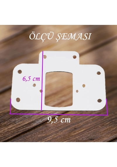 Dolap Kapak Taş Menteşe Tamir Sacı Pratik Onarım Kiti Beyaz Metal Yuva Tablası 6.5 X 9 Cm 6 Det