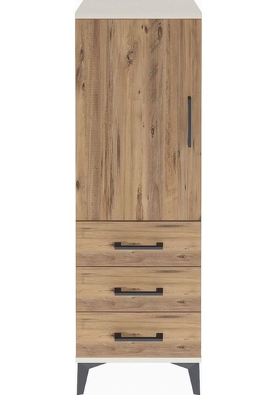 Arges Dolap 2 Raflı 3 Çekmeceli Tek Kapaklı 44x30x134 Aytaşı-çam Aytaşı