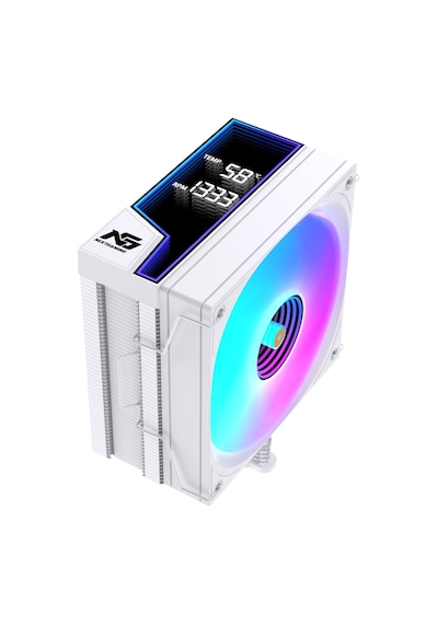 Ng Frost 600w 220w Tdp Argb Fanlı Derece Ve Devir Göstergeli Üst Seviye Kule Tipi Cpu Soğutucu Beyaz
