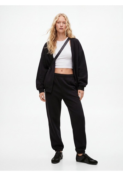 LTB Regular Fit Lastik Paça Basic Siyah Eşofman