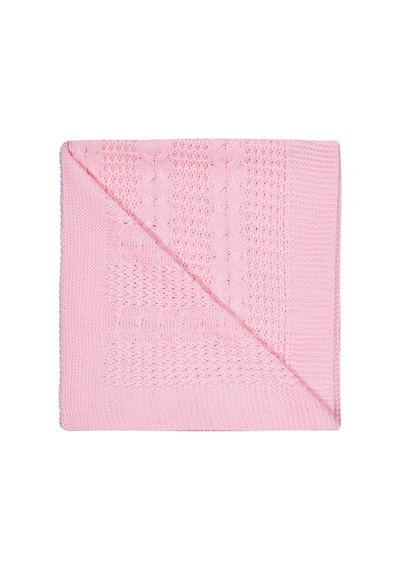 Civil Baby Saç Örgülü Düz Battaniye - Pembe