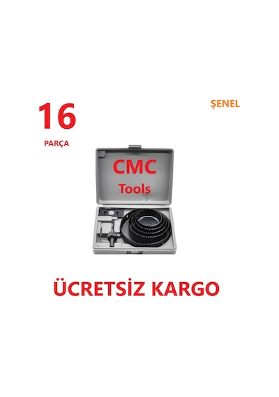 CMC Tools 16 Parça Buat Açma Seti Delme Panç Takımı Kutulu Set
