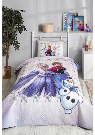 Özdilek Frozen Frosted Tek Kişilik Disney Lisanslı Lastikli Çarşaf Kapitone Çocuk Nevresim Takımı