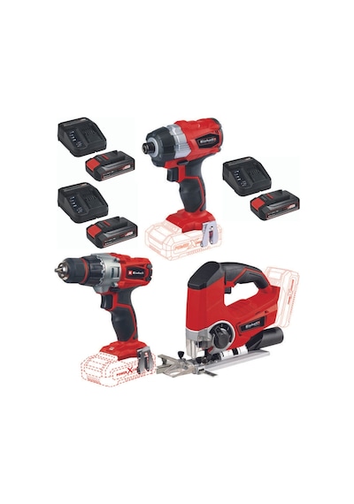 Einhell TE-CI 18 bl Vidalama TE-CD 18/2 Matkap TE-JS 18 3x2.5 Set