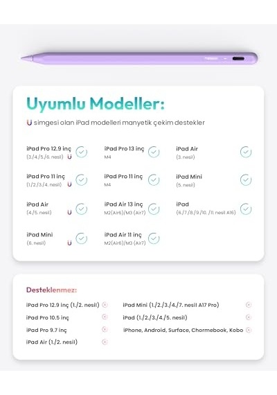 Stylus Tablet Ve Telefon Siyah Yumuşak Silikon Uçlu Çok Amaçlı Otomatik Kontrol Ve Vuruş Diğer