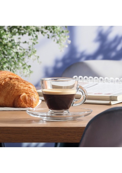 12 Pc Şeffaf Base De Thé/café- Her Biri Expresso-set Grup Cadeau Vaisselle 95 Ml Çok Renkli