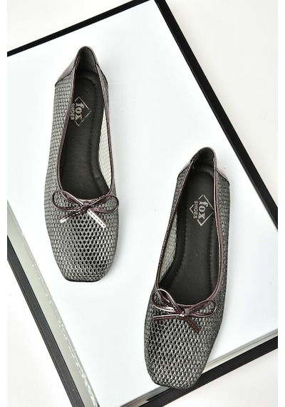 Fox Shoess476350115 Platin File Kadın Babet Platin