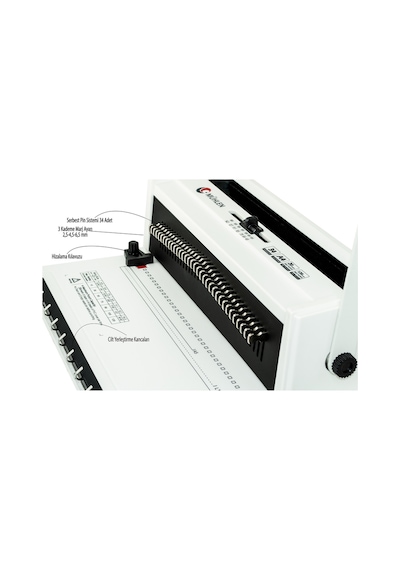Mühlen M20a Metal Tel Delme & Ciltleme Makinesi Tam Baskı Kolu İki Taraflı Delme Kolu