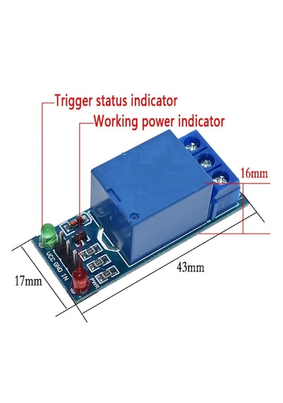 24v Tek Kanal Röle Kartı Modülü