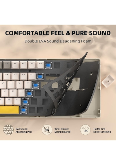 Ziyoulang K3 Max Klavye Red Switch Oyuncu Klavyesi Gaming Mekanik 100 Tuşlu Hotswapp Anti- Ghosting
