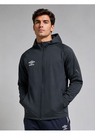 Umbro Potter Hooded Erkek Siyah Fermuarlı Kapüşonlu Spor Sweatshirt - Fc0502