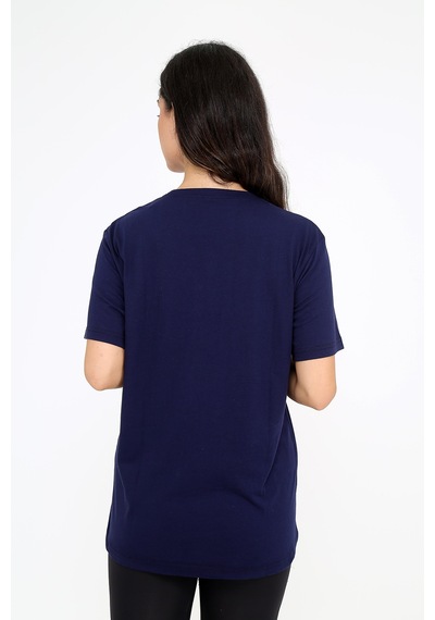 Rubadi Oversize Bol ve Geniş Kesim Lacivert T-shirt Salaş Model Lacivert Rubadi Oversize Bol ve Geniş Kesim Lacivert T-shirt Salaş Model Lacivert