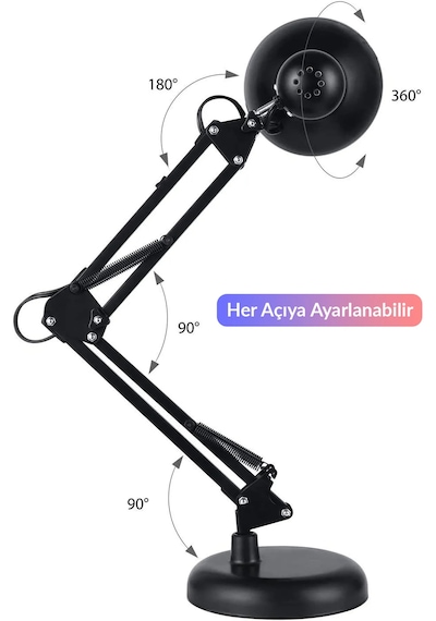 Masa Lambası Akrobat Yaylı Metal 360 Açılı Ayarlanabilir Hareketl