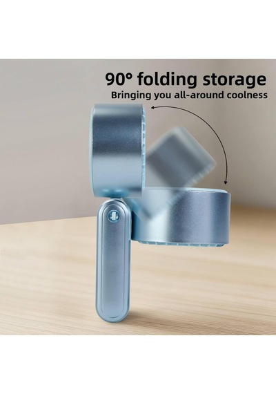 Mini El Fanı 3 Hız Modu, 90 Ayarlanabilir, Boyun Askılı, 15 Cm Kompakt Taşınabilir Fan, Usb Şarjlı, Seyahat, Ofis Ve Günlük, Serinletici Etki, Ym88265 Yeşil