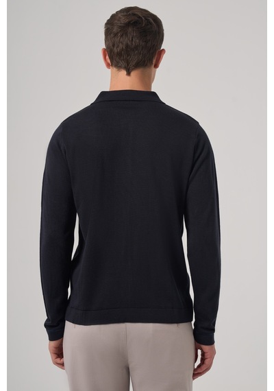 Morven Erkek Lacivert Trend Polo Yaka Gömlek Triko 26kc017005200 Lacivert Lacivert