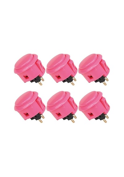 Pembe Arcade Oyuncu Butonu / Basmalı Makine Düğmesi
