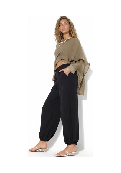 Hiccup Busem Kadın Dokulu Polyester Jogger Pantolon Siyah