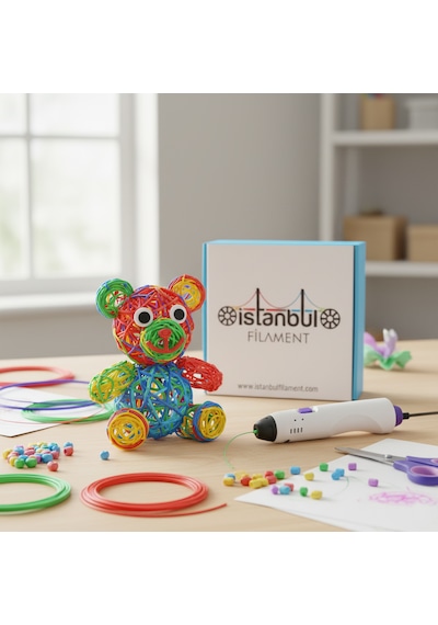 İstanbul Filament Pla 3d Kalem Yazıcı İçin 30 Renk 30x5 Metre 150 Metre Pla Filament 1.75mm