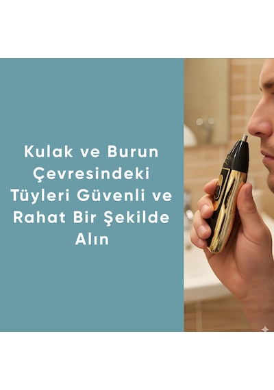 Dingilg Rd-6360 Altın Sarısı Şarjlı 3'ü 1 Arada Saç Sakal Burun Tıraş Makinesi