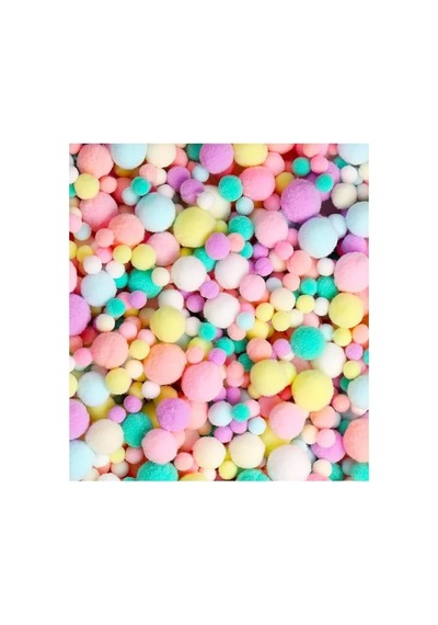 Pastel Renkli Pon Pon 10 20 30 Mm 170 Li 1 Paket Peluş Ponpon Tüylü Ponpon Okul Öncesi Kreş El İşi Hobi Elişi Genel