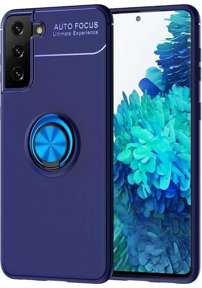 Samsung Galaxy Uyumlu S21 Plus Kılıf Yüzüklü Kamera Korumalı Range Ring Silikon Kılıf