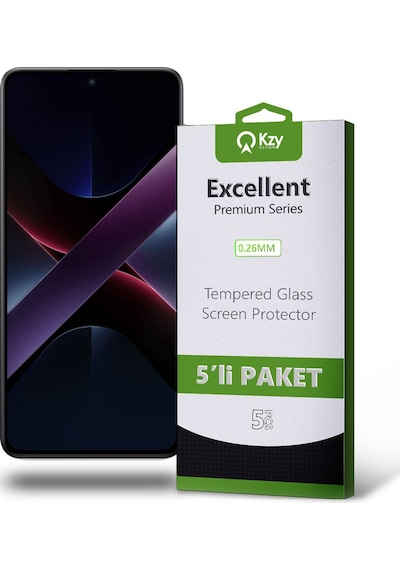 Xiaomi Poco X7 Pro İle Uyumlu Temperli Ekran Koruyucu Kırılmaz Cam Ekonomik 5'li Paket