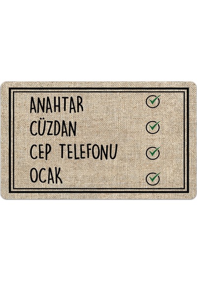 Evaşk Kapı Önü Paspası Vinil Kaymaz Tabanlı 45 X 70 Evaşkdm12086