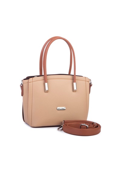 Nas Bag Kadın Mini El Ve Çapraz Çanta Kum Taba Kum Rengi - Taba