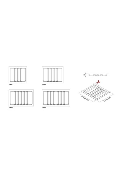 Starax 84x49 Beyaz Plastik Kepçelik 7 Gözlü Modül 90cm S-2690-wp Çok Renkli