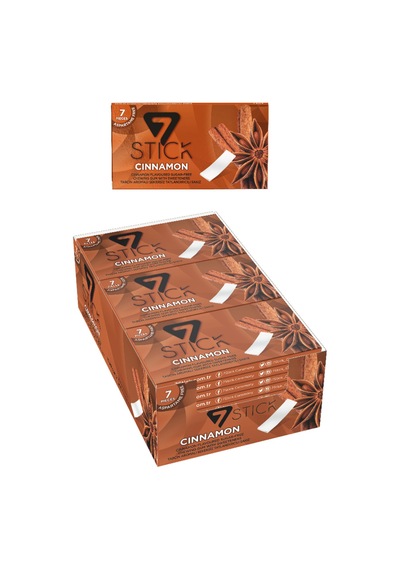 Şekersiz 7'li Tarçın Aromalı Sakız 14,5gr 24 Adet