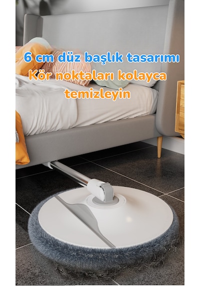 Temiz Kirli Suyu Ayırma Özellikli Mop Seti-paspas Kenarlık Silebi