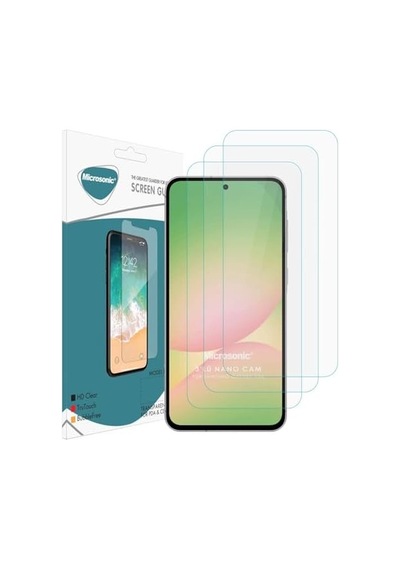 Galaxy A56 Screen Protector Nano Glass Cam Ekran Koruyucu 3 Lü Paket Galaxy A56 İle Uyumlu Ekran Koruyucu - Şeffaf
