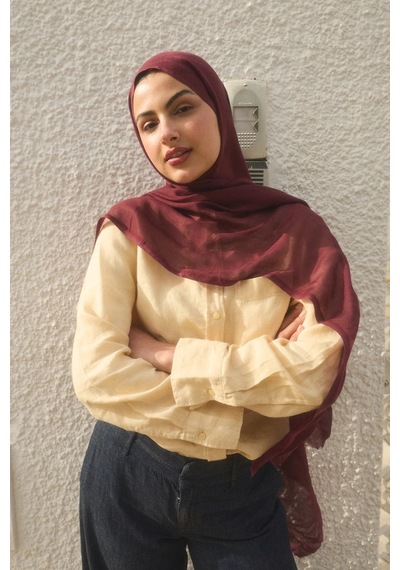 Deserto Fashion Tencel Şal-3634 bordo