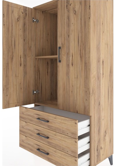 Hyperion Dolap 2 Raflı 3 Çekmeceli 2 Kapaklı 88x44x182 Çam-çam Atlas Çam Hyperion Dolap 2 Raflı 3 Çekmeceli 2 Kapaklı 88x44x182 Çam-çam Atlas Çam
