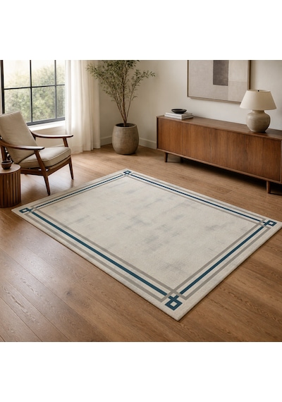 Kartela Halı Rilo Halı Kaymaz Taban Makinede Yıkanabilir Halı Beyaz - 80 X 120 Cm