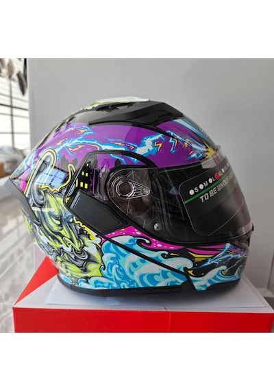 Rhkc Çene Açılır Kask Vizörlü Bıg Monster L Çok Renkli