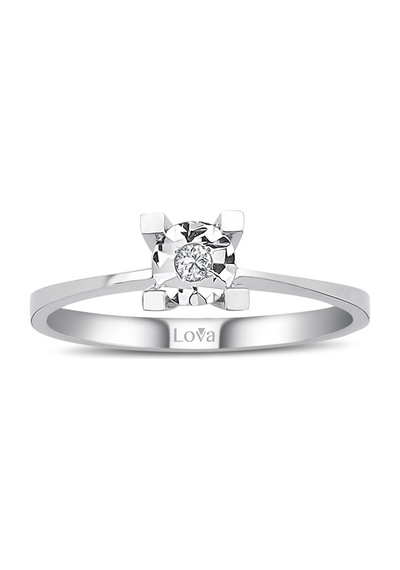 Lova 0,40 Karat Efektli Pırlanta Tektaş Yüzük - 1040107