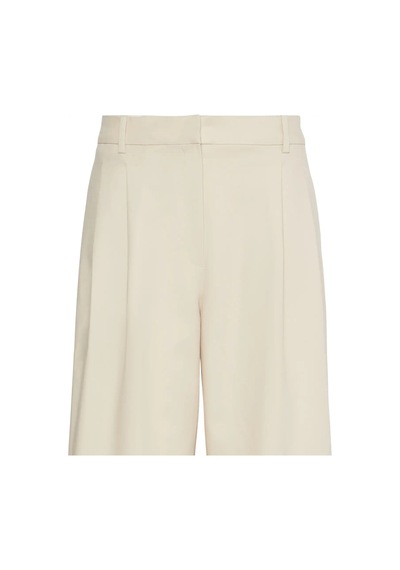 Calvin Klein Stretch Chıno W/ Pleat - Wıde Le Kadın Krem Kumaş Pantolon
