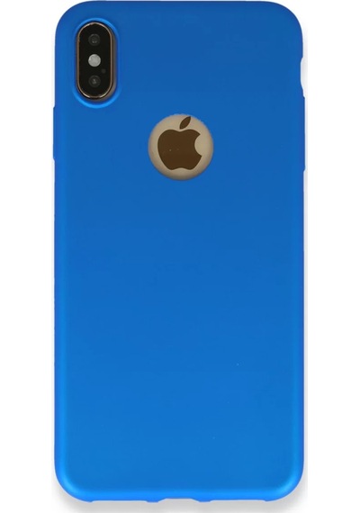 Newface Apple iPhone Uyumlu  Xs Max Kılıf First Silikon - Mavi